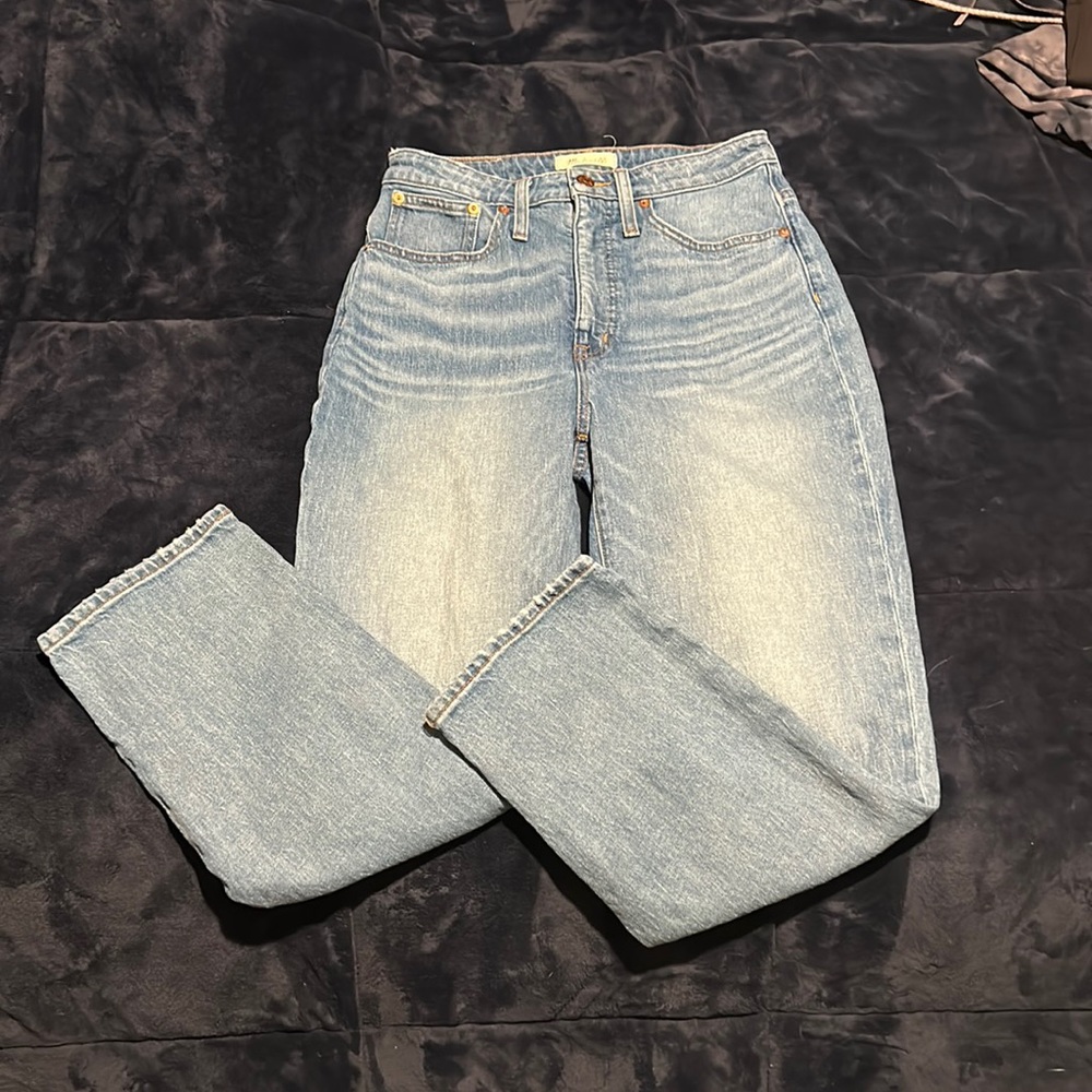 Madewell curvy classic straight jean meadowland wash